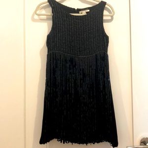 Alice + Olivia Black Sequined Bubble Dress